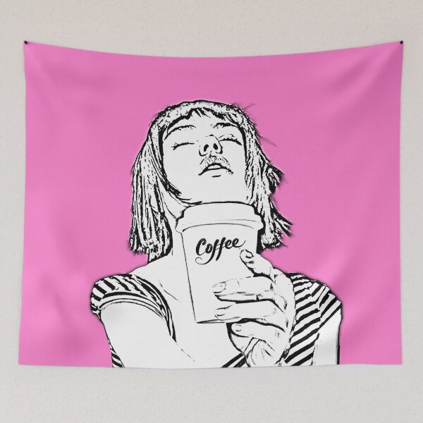 Item preview, French girl coffee sketch designed and sold by SueKnox.