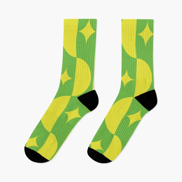 Item preview,  Mid Century  Green and Yellow Half Circles and Starbursts  designed and sold by Yasminepatterns .