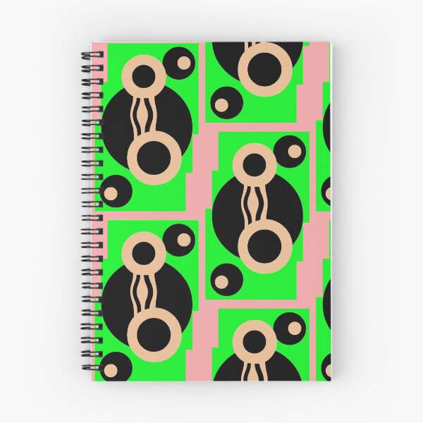 Item preview, Retro pattern 2 vintage nostalgic old 60-s damped colors beige neongreen black designed and sold by M-Lorentsson.