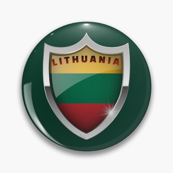 Item preview, LITHUANIA Flag Lithuanian Shield Flag Sticker T-Shirt 02 designed and sold by LocationInks.