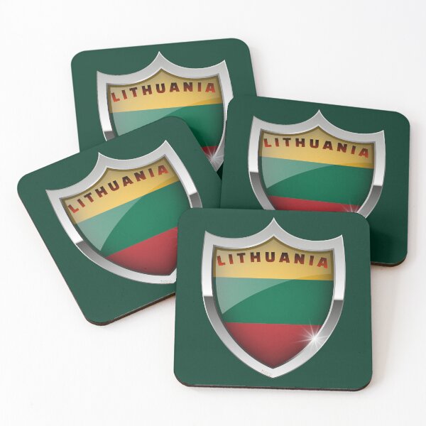 Item preview, LITHUANIA Flag Lithuanian Shield Flag Sticker T-Shirt 02 designed and sold by LocationInks.