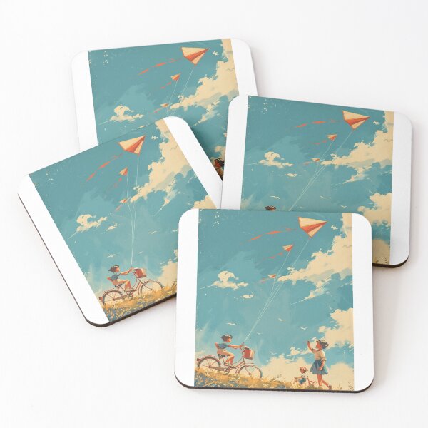 Item preview, Children Flying Kites on a Sunny Day designed and sold by palmyst.
