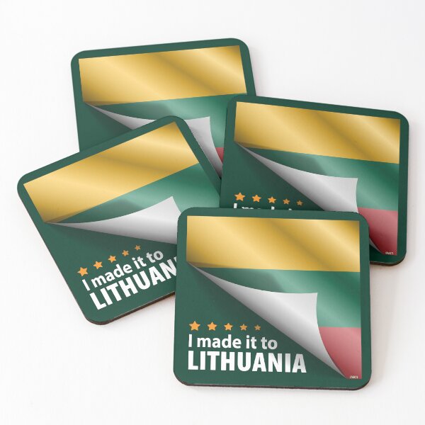 Item preview, I Made It To LITHUANIA Flag Lithuanian Flag Sticker T-Shirt 01 designed and sold by LocationInks.