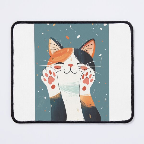 Item preview, Joyful Cat Celebrating Snowfall designed and sold by palmyst.
