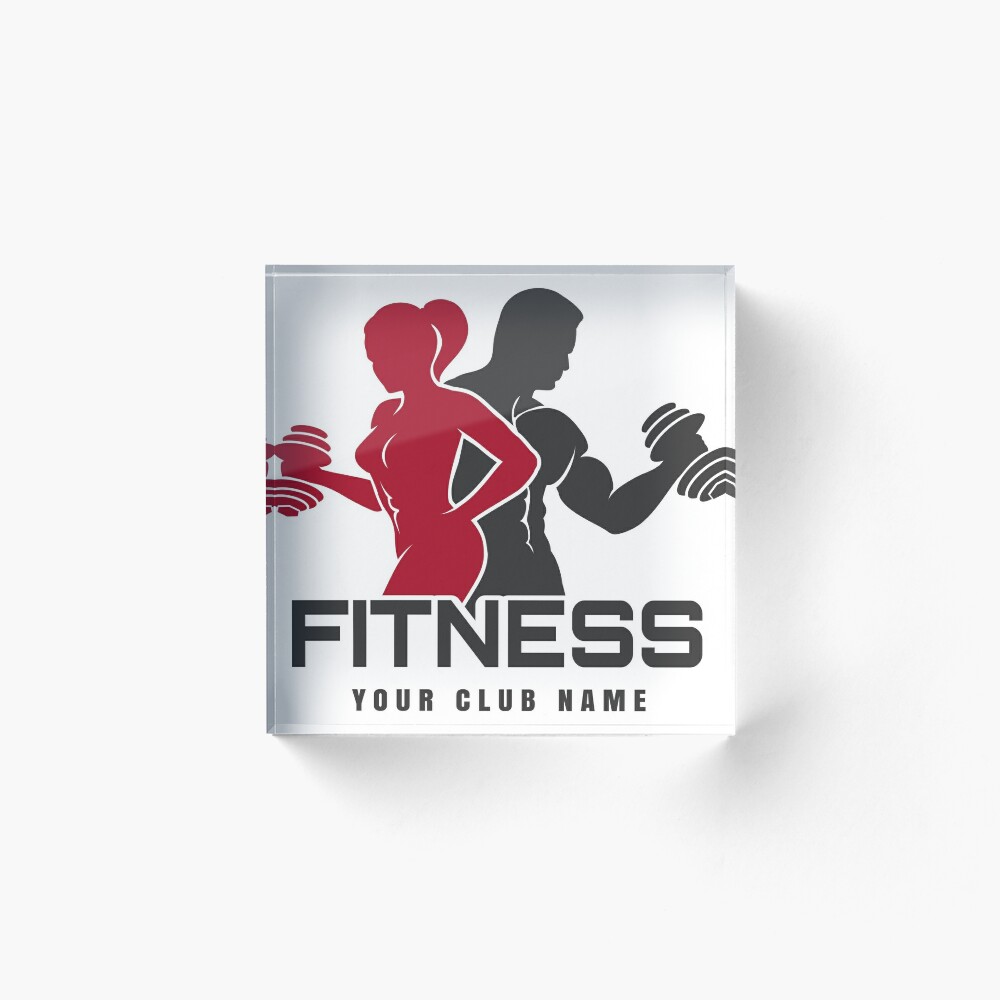 Fitness Club Logo Art Board Print By Devaleta Redbubble