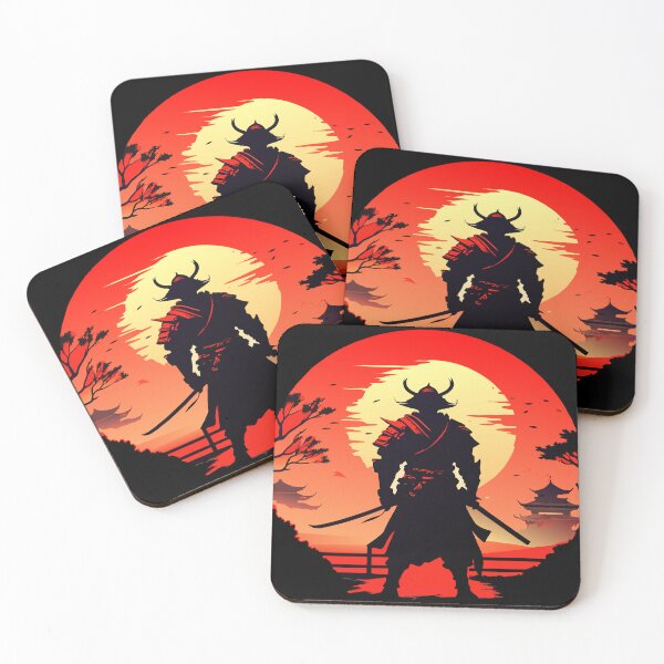 Item preview, Samurai Warrior Silhouette at Sunset - Courageous Japan Art designed and sold by BNCH44.