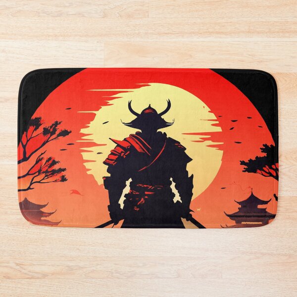 Item preview, Samurai Warrior Silhouette at Sunset - Courageous Japan Art designed and sold by BNCH44.