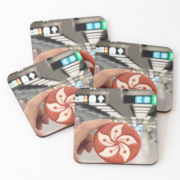 Item preview, Inside tube (MTR) with a Hong Kong flag royal icing cookie   designed and sold by aiko-p.