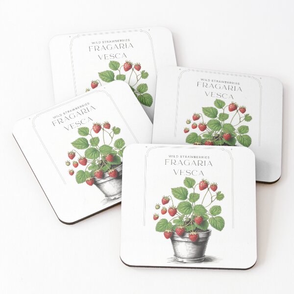 Item preview, Wild Strawberries Fragaria vesca Minimal Rustic sketch by CallisC Arts ⭐⭐⭐⭐⭐ designed and sold by CallisC-Arts.