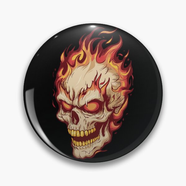 Item preview, Flaming Skull designed and sold by Angry Swan Designs.