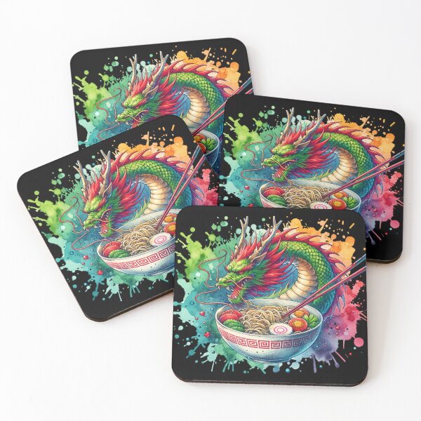 Item preview, The great ramen with green dragon and colors  designed and sold by Jibshop ⭐⭐⭐⭐⭐.