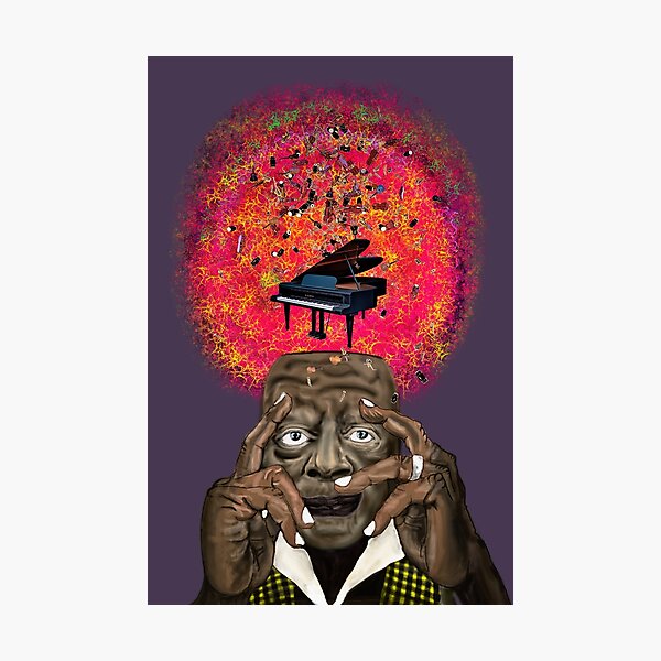 Oscar Peterson ~ Telepathy (Mixed Media) Photographic Print