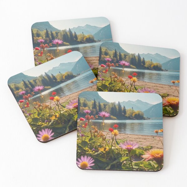 Item preview, Flower-Fringed Lakefront designed and sold by BlareBlare.