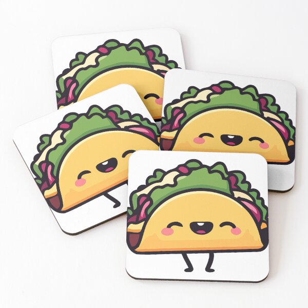 Item preview, Cheerful Taco Character - Cute Food Mascot designed and sold by Akioos.