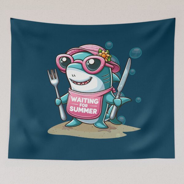 Item preview, Cartoon shark: Waiting for Summer designed and sold by moxdesign.