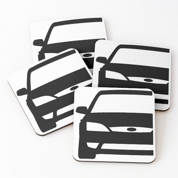 Item preview, Ford Mondeo Mk3 2003-2007 front squared black silhouette art designed and sold by EdimDesign.