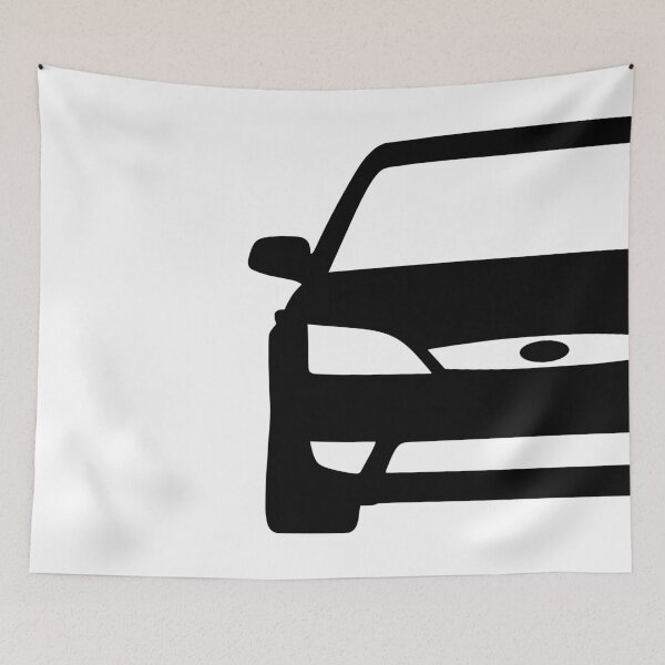 Item preview, Ford Mondeo Mk3 2003-2007 front squared black silhouette art designed and sold by EdimDesign.
