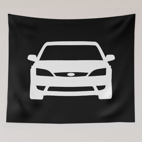 Item preview, Ford Mondeo Mk3 2003-2007 front white silhouette art designed and sold by EdimDesign.