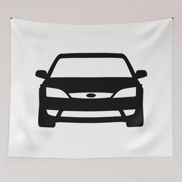 Item preview, Ford Mondeo Mk3 2003-2007 front black silhouette art designed and sold by EdimDesign.