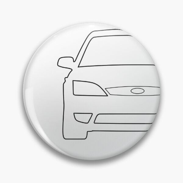 Item preview, Ford Mondeo Mk3 2003-2007 front squared black lined art designed and sold by EdimDesign.