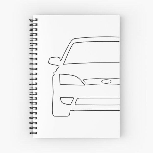 Item preview, Ford Mondeo Mk3 2003-2007 front squared black lined art designed and sold by EdimDesign.