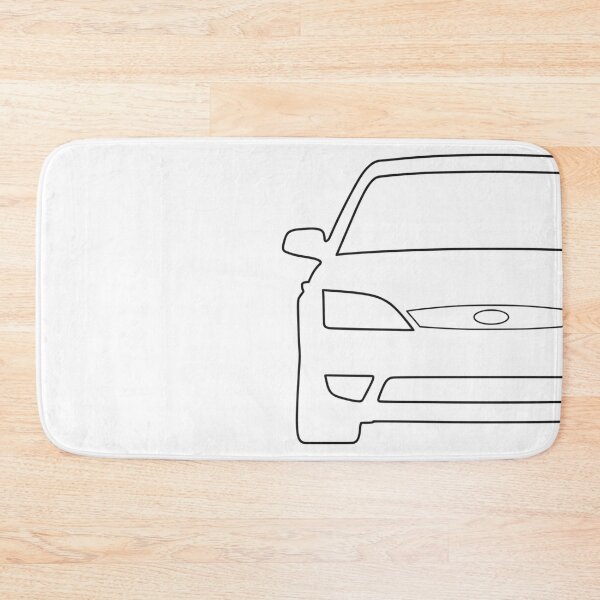 Item preview, Ford Mondeo Mk3 2003-2007 front squared black lined art designed and sold by EdimDesign.