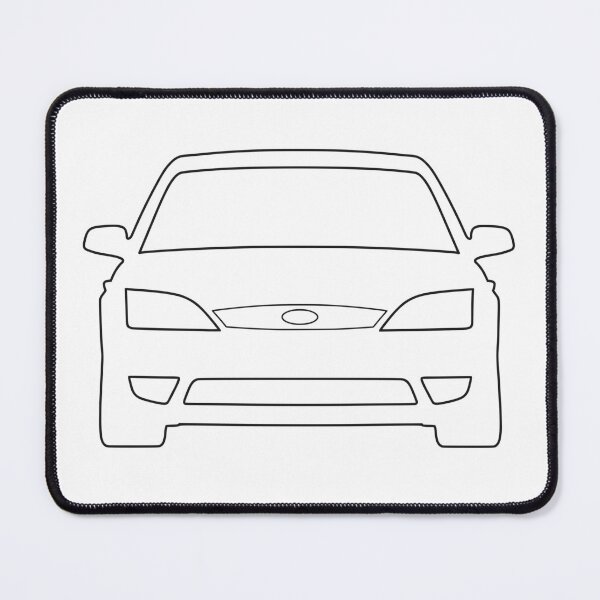 Item preview, Ford Mondeo Mk3 2003-2007 front black lined art designed and sold by EdimDesign.