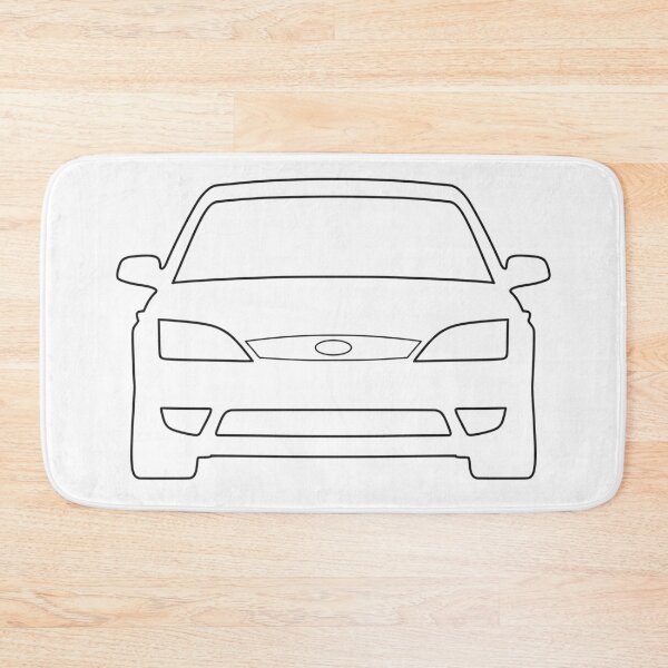 Item preview, Ford Mondeo Mk3 2003-2007 front black lined art designed and sold by EdimDesign.
