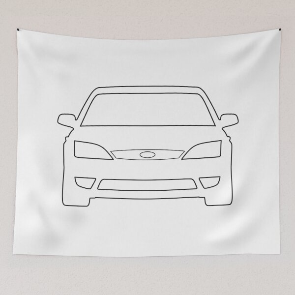 Item preview, Ford Mondeo Mk3 2003-2007 front black lined art designed and sold by EdimDesign.