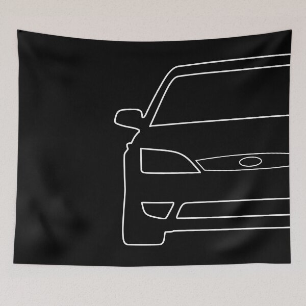 Item preview, Ford Mondeo Mk3 2003-2007 front squared white lined art designed and sold by EdimDesign.