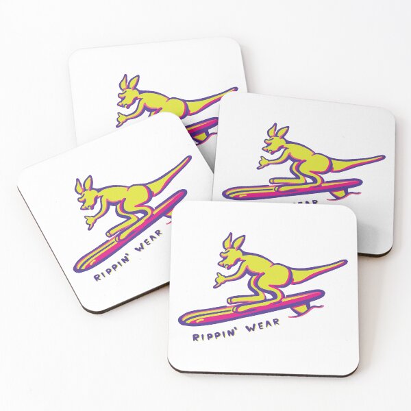 Item preview, Rippin' Wear - Surfing Kangaroo (Purple, Yellow, Magenta) designed and sold by RippinWear.
