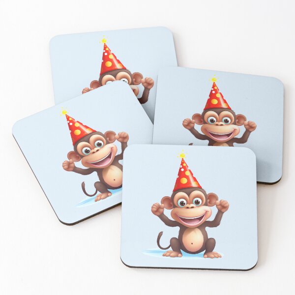 Item preview, Birthday party monkey chimpanzee designed and sold by DerSenat.