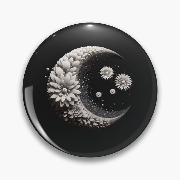 Item preview, Crescent moon made of flowers designed and sold by anonymusmaximus.