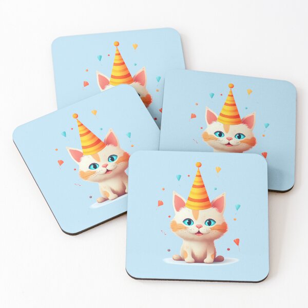 Item preview, Birthday party cat designed and sold by DerSenat.