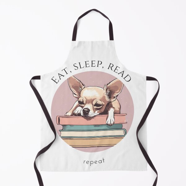 Item preview, Eat sleep read repeat books bookwarm booklover funny cute sleeping chihuahua dog designed and sold by SoulfulT.