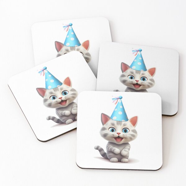 Item preview, Birthday party cat designed and sold by DerSenat.