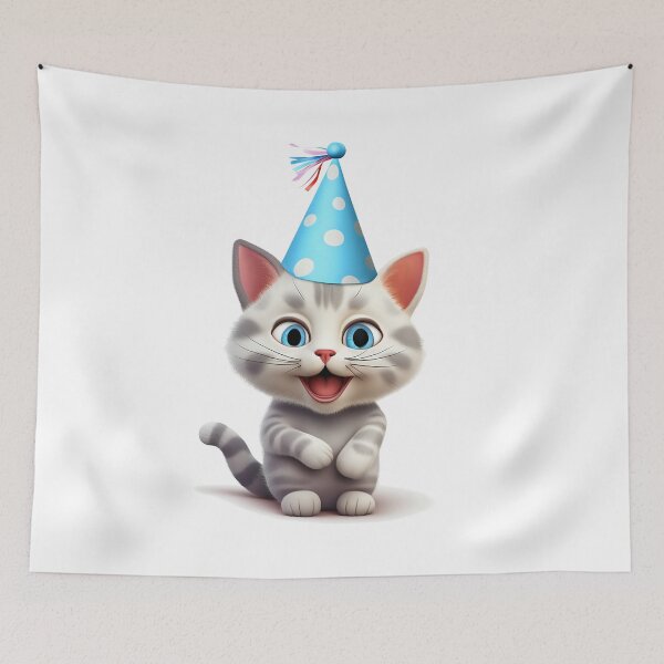 Item preview, Birthday party cat designed and sold by DerSenat.