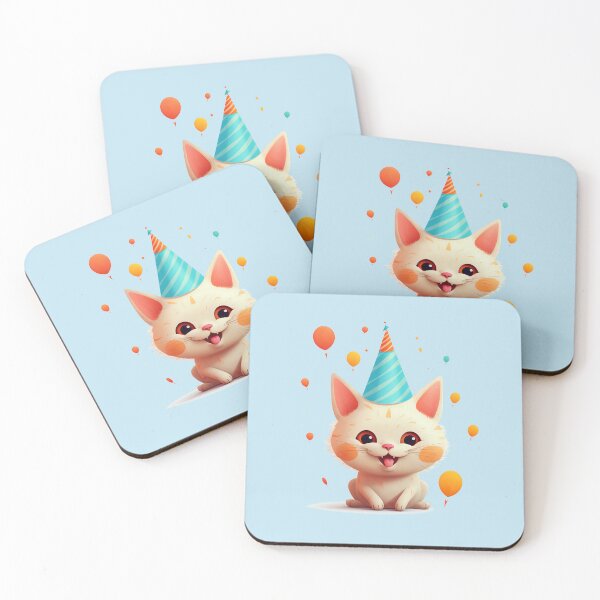 Item preview, Birthday party cat designed and sold by DerSenat.