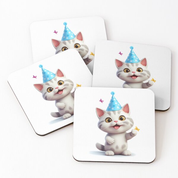Item preview, Birthday party cat designed and sold by DerSenat.