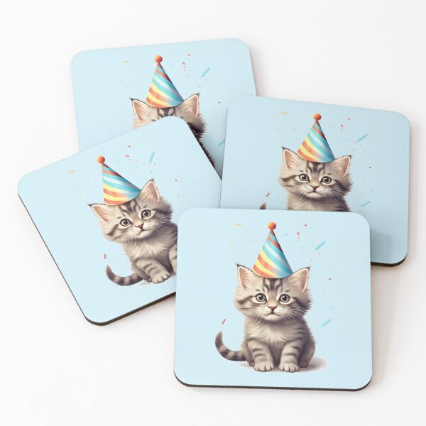 Item preview, Birthday party cat designed and sold by DerSenat.