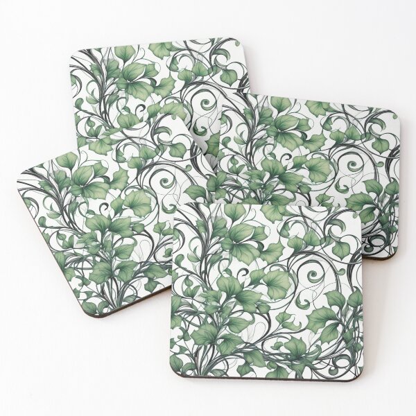 Item preview, green leaf vines pattern designed and sold by optimusprime39.