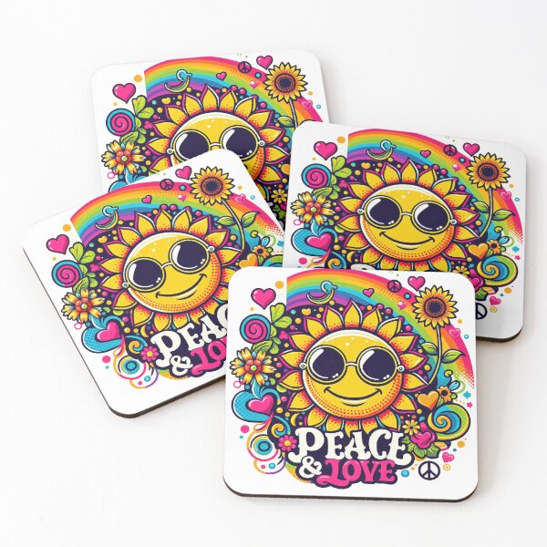 Item preview, LOVE PEACE AND MUSIC, SUMMER FESTIVAL, HIPPIE, 70's designed and sold by GingerWolfArt.