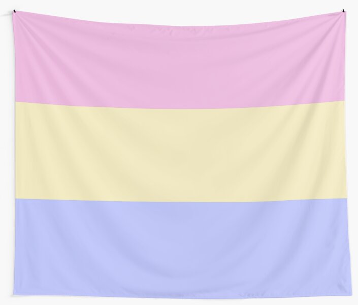 Pastel Pansexual Flag Wall Tapestry By Fuinur Redbubble