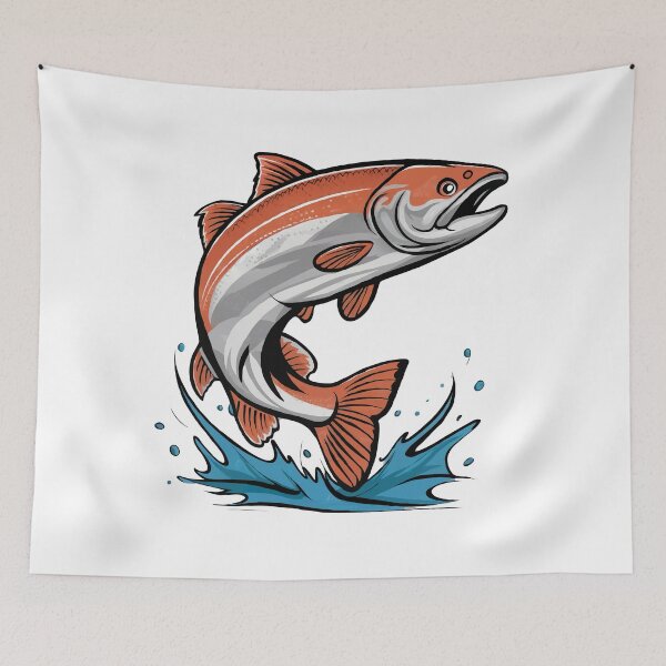 Item preview, Coho Fishing designed and sold by Angry Swan Designs.