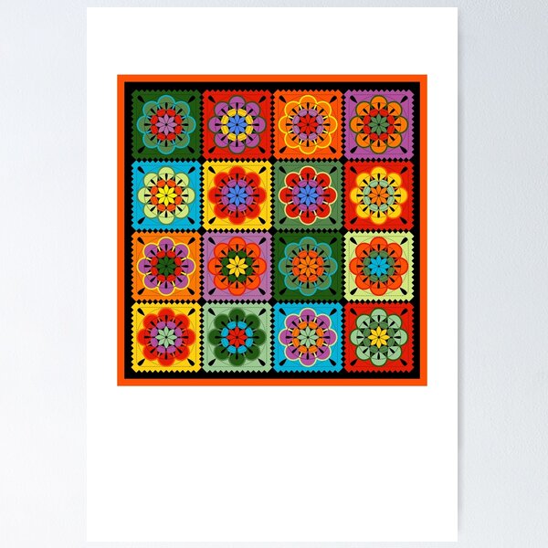 Item preview, Colorful Patchwork Pattern designed and sold by SzaboMarta.
