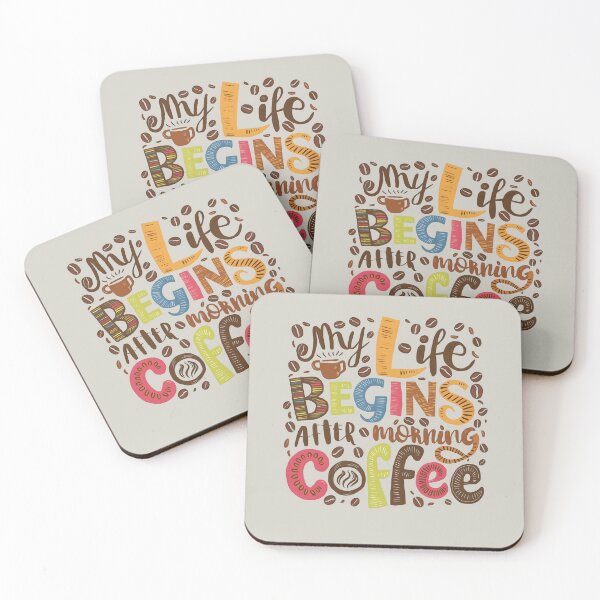 Item preview, My Life Begins after Morning Coffee, Funny Quotes designed and sold by Aissa6900.