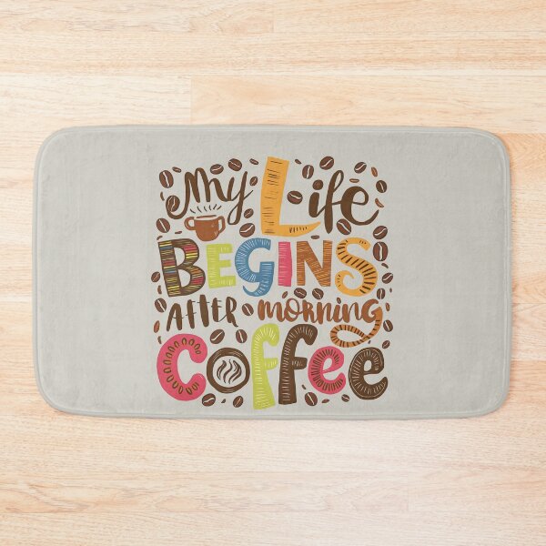 Item preview, My Life Begins after Morning Coffee, Funny Quotes designed and sold by Aissa6900.