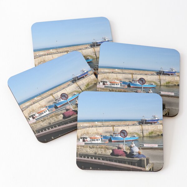 Item preview, A couple take in the harbour view - Seahouses, Northumberland designed and sold by Richard Flint.