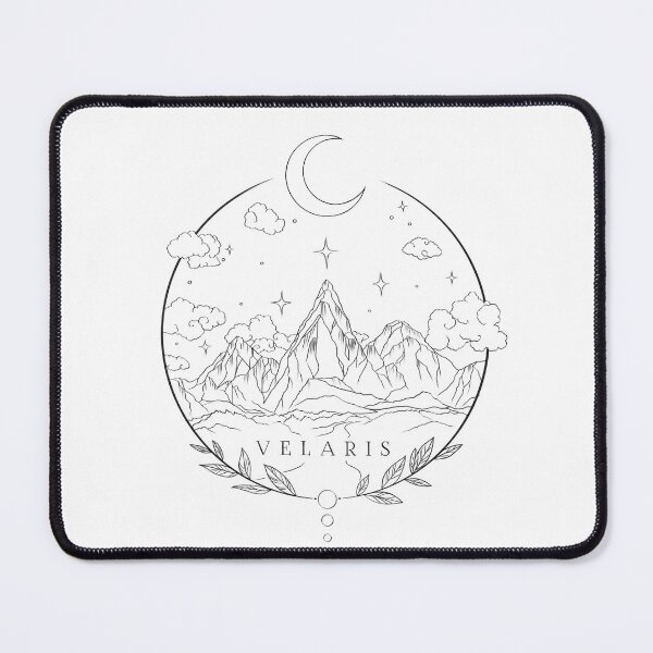 Item preview, Velaris print with stars moon and mountains designed and sold by FunkenflugPrint.