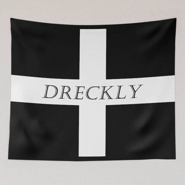 Item preview, Dreckly on a St Piran Flag designed and sold by Terri Waters Photography & Design.